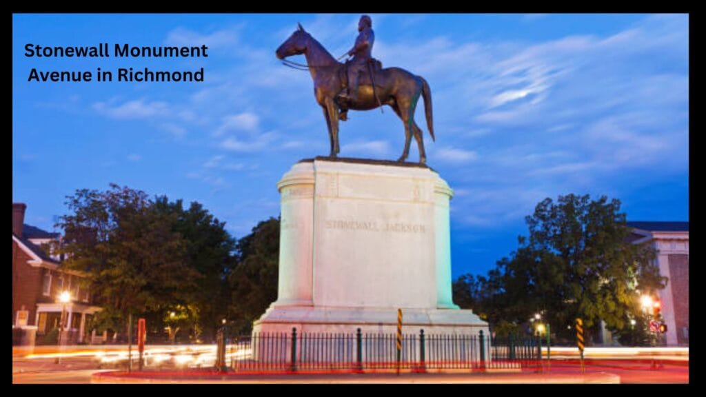 Stonewall Monument Avenue in richmond, VA